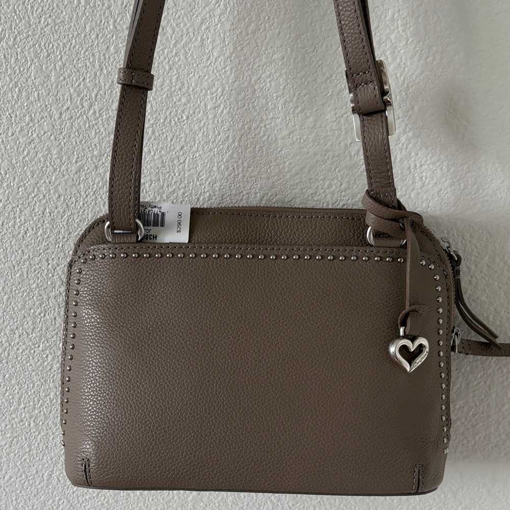 Brighton JOJO Organizer Taupe Studded Crossbody Bag - Picture 5 of 16